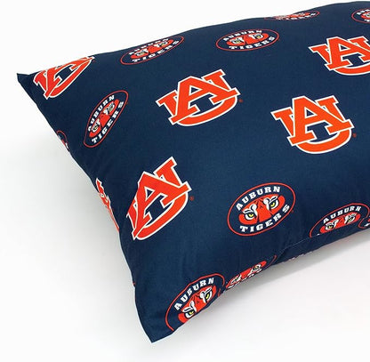 College Covers Everything Comfy Auburn Tigers Pillowcase, Body Pillow, 20" x 60", Includes 1 Pillowcase