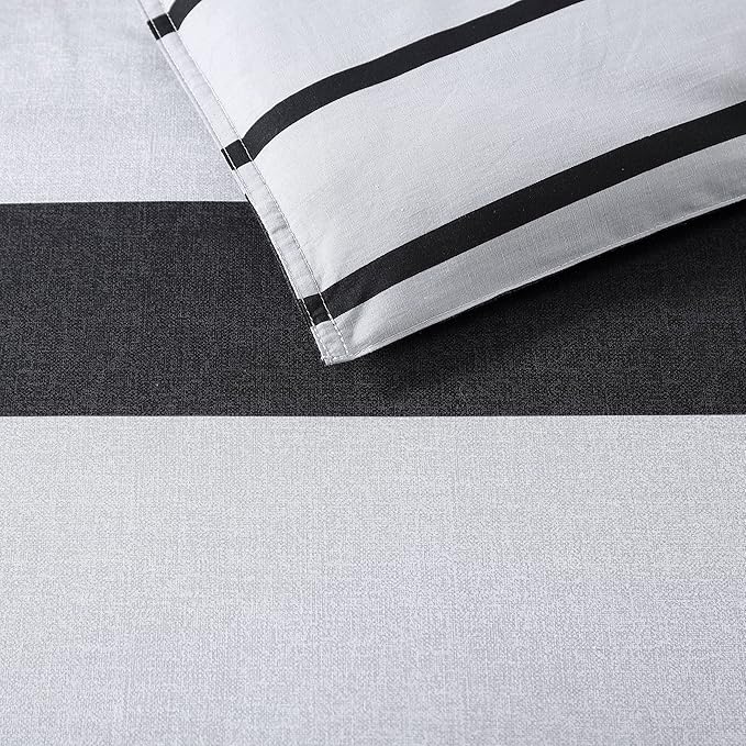 Nautica- Queen Comforter Set, Cotton Reversible Bedding Set, All Season Designer Home Décor (Lawndale Grey, Queen)