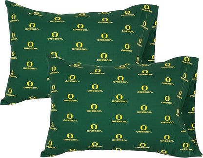 College Covers Everything Comfy Oregon Ducks Pillowcase Pair, King, 20" x 40", Includes 2 King Pillowcases