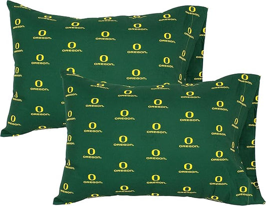 College Covers Everything Comfy Oregon Ducks Pillowcase Pair, King, 20" x 40", Includes 2 King Pillowcases