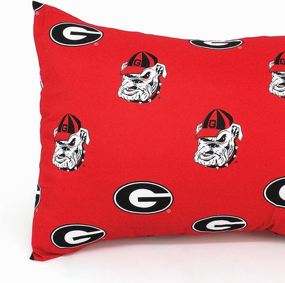 College Covers Everything Comfy Georgia Bulldogs Pillowcase, Body Pillow, 20" x 60", Includes 1 Pillowcase
