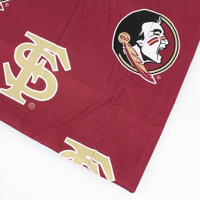 College Covers Everything Comfy Florida State Seminoles Pillowcase Pair, Standard, 20" x 30", Includes 2 Pillowcases