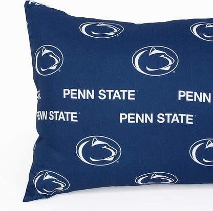 College Covers Everything Comfy Penn State Nittany Lions Pillowcase Pair, Standard, 20" x 30", Includes 2 Pillowcases