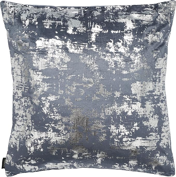 SAFAVIEH Home Collection Edmee Glam Metallic Midnight Blue/Silver 12 x 36-inch Rectangle Pillow with Insert