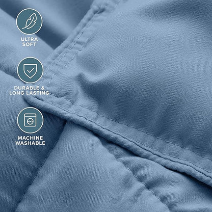 Bare Home Comforter Set - Full Size - Ultra-Soft - Goose Down Alternative - Premium 1800 Series - All Season Warmth (Full, Coronet Blue)