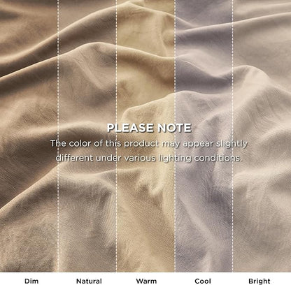 Bedsure Comforter Full Size 5 Pieces - Full Size Comforter Set with Fleece Throw Blanket and Decorative Pillow, Lightweiget Bedding Comforter Sets, All Season Bedding Sets, Khaki