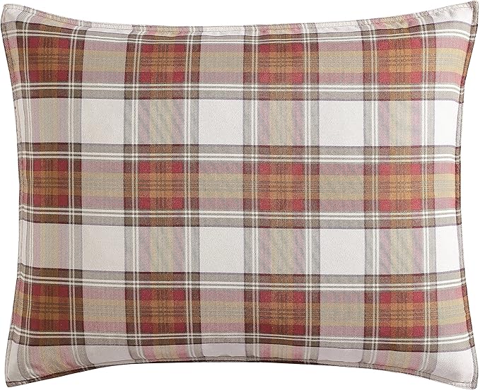 Eddie Bauer - Queen Comforter Set, Soft & Reversible Alt Down Bedding, Medium Weight for Year Round Comfort, 3 Piece Bed Set with Matching Shams (Edgewood Red)