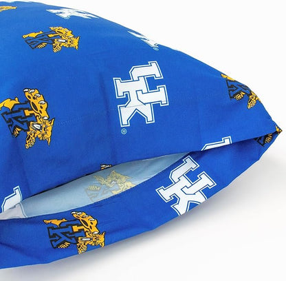 College Covers Everything Comfy Kentucky Wildcats Pillowcase Pair, Standard, 20" x 30", Includes 2 Pillowcases