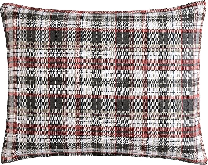 Eddie Bauer - King Comforter Set, Reversible Plaid Alt Down Bedding with Matching Shams, Home Decor for Colder Months (Astoria Red, King)