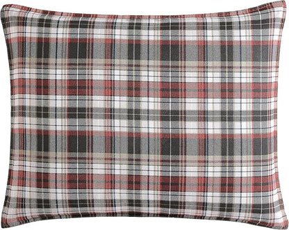 Eddie Bauer - King Comforter Set, Reversible Plaid Alt Down Bedding with Matching Shams, Home Decor for Colder Months (Astoria Red, King)