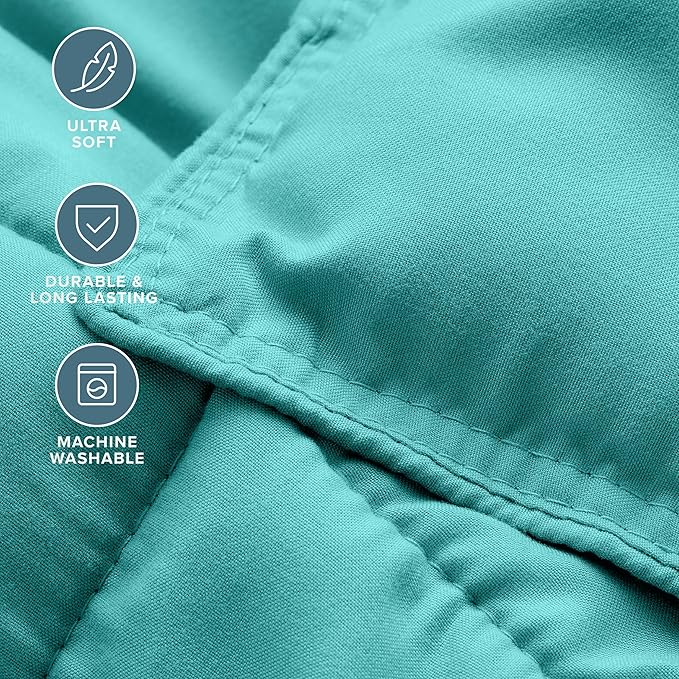 Bare Home Comforter Set - Twin/Twin Extra Long Size - Ultra-Soft - Goose Down Alternative - Premium 1800 Series - All Season Warmth (Twin/Twin XL, Turquoise)