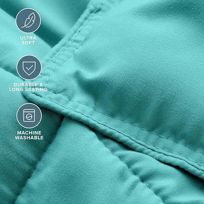 Bare Home Comforter Set - Twin/Twin Extra Long Size - Ultra-Soft - Goose Down Alternative - Premium 1800 Series - All Season Warmth (Twin/Twin XL, Turquoise)