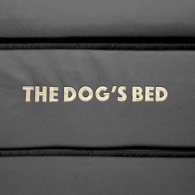 The Dog’s Bed Orthopedic Memory Foam Dog Bed with Bolsters, Oxford Fabric, Grey with Black Trim, M