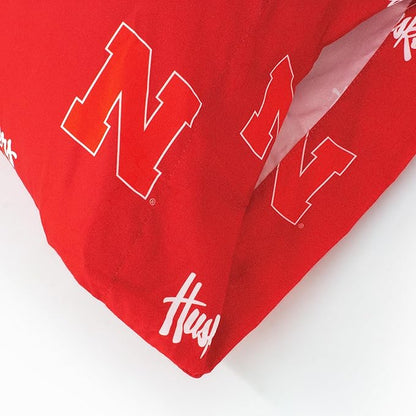 College Covers Everything Comfy Nebraska Cornhuskers Pillowcase Pair, Standard, 20" x 30", Includes 2 Pillowcases