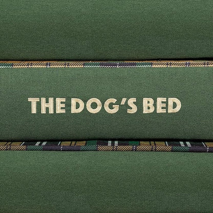 The Dog’s Bed Replacement Outer Cover, Oxford Fabric, Green Tartan, Medium