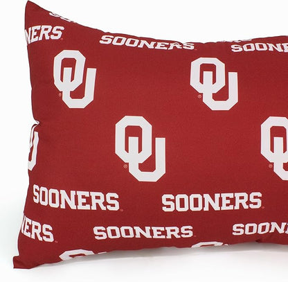 College Covers Everything Comfy Oklahoma Sooners Pillowcase, Body Pillow, 20" x 60", Includes 1 Pillowcase