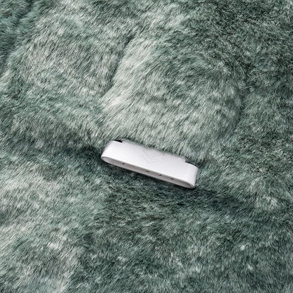 Berkshire Blanket Heated Throw Blanket, Grace Fur to Loftmink Reversible Electric Throw with 4 Heat Levels, Fast Heating Printed Throw for Couch and Bed, Auto Shut-Off Feature (50"x60")