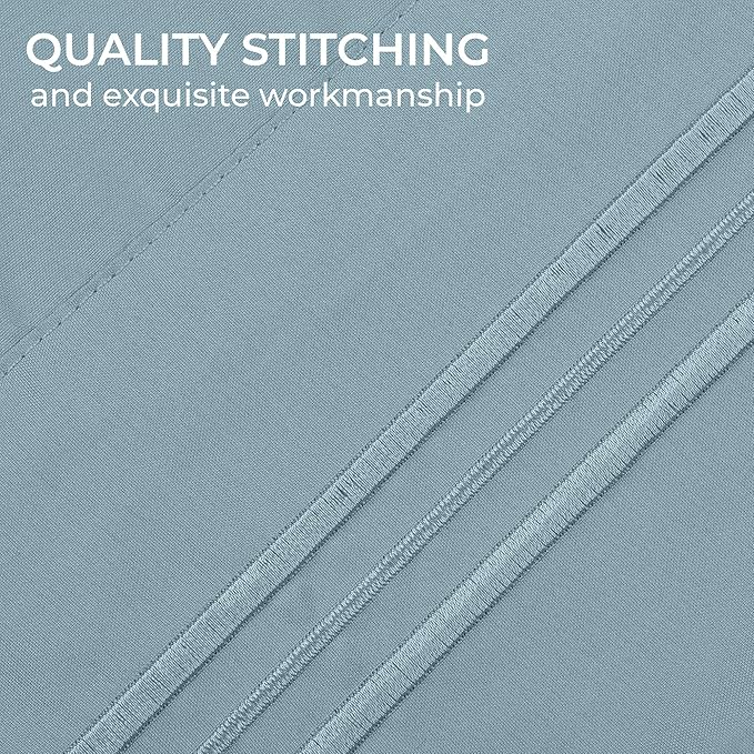Mellanni Pillow Cases - Luxury, Extra Soft, Cooling Pillow Covers - 2 PC Iconic Collection Pillowcases - Envelope Closure (Standard/Queen 20"x30", Spa Blue)