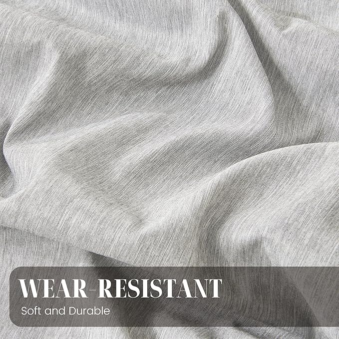 DECMAY Twin Comforter Set with Sheets, 5 Pieces Twin Comforter Set, Cationic Dyeing Bed in a Bag Bedding Set with Comforter, Flat Sheet, Fitted Sheet, Pillowcase and Pillow Sham (Twin, Grey) | twin comforter set, twin bedding set, twin bed set