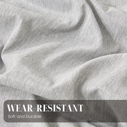 DECMAY Twin Comforter Set with Sheets, 5 Pieces Twin Comforter Set, Cationic Dyeing Bed in a Bag Bedding Set with Comforter, Flat Sheet, Fitted Sheet, Pillowcase and Pillow Sham (Twin, Grey) | twin comforter set, twin bedding set, twin bed set