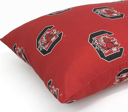 College Covers Everything Comfy South Carolina Gamecocks Pillowcase Pair, King, 20" x 40", Includes 2 King Pillowcases