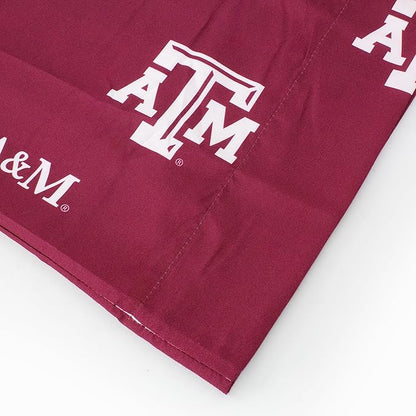College Covers Everything Comfy Texas A&M Aggies Pillowcase Pair, Standard, 20" x 30", Includes 2 Pillowcases