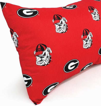 College Covers Everything Comfy Georgia Bulldogs Pillowcase, Body Pillow, 20" x 60", Includes 1 Pillowcase