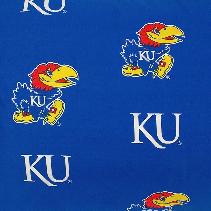 College Covers Everything Comfy Kansas Jayhawks Pillowcase, Body Pillow, 20" x 60", Includes 1 Pillowcase
