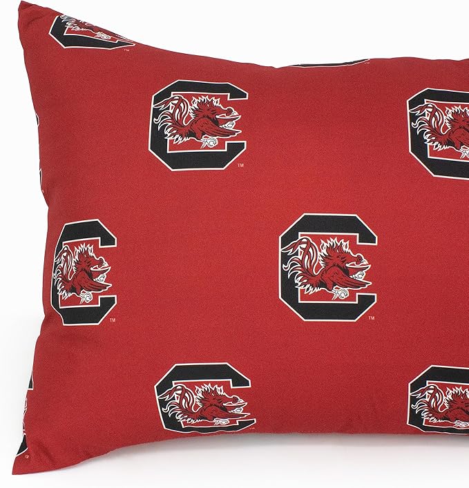 College Covers Everything Comfy South Carolina Gamecocks Pillowcase Pair, King, 20" x 40", Includes 2 King Pillowcases