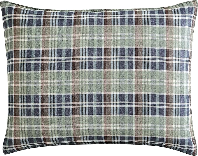 Eddie Bauer - King Comforter Set, Reversible Plaid Alt Down Bedding with Matching Shams, Cozy Home Decor for Colder Months, Oeko-Tex Certified (Rugged Navy, King)