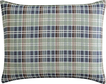 Eddie Bauer - King Comforter Set, Reversible Plaid Alt Down Bedding with Matching Shams, Cozy Home Decor for Colder Months, Oeko-Tex Certified (Rugged Navy, King)