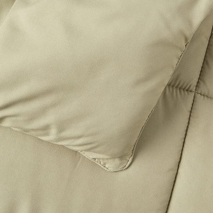 Sweet Home Collection 7 Piece Comforter Set Bag Solid Color All Season Soft Down Alternative Blanket & Luxurious Microfiber Bed Sheets, Sage, Queen