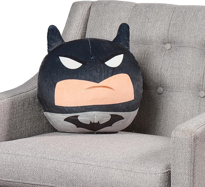 Northwest Batman Cloud Pillow – Warner Brothers DC Comics, Grey Detective Design – Ultra Soft Plush Pillow for Bed, Couch, or Decor