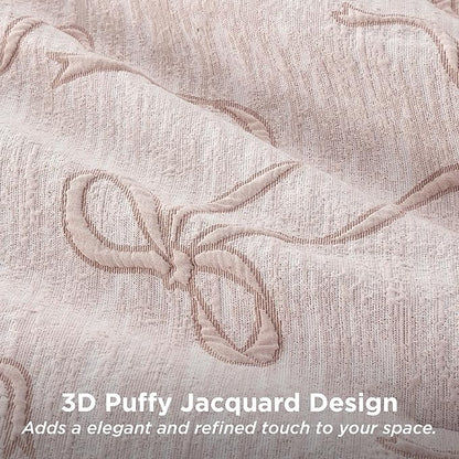 Bedsure Twin/Twin XL Comforter, GentleSoft™ 2 Pieces Bow Cute Bedding Pink Room Decor Aesthetic, Twin/Twin XL Bedding Gifts for Her, 1 Bed Pink Comforter, 1 Pillow Shams, 68x88 Inches