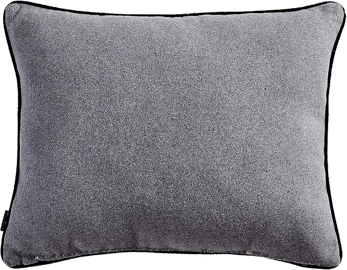 Eddie Bauer Home Throw Pillow with Zipper Closure, Perfect Luxurious Bedding Set for Bed or Sofa, 16" x 20", Elk Charcoal/Black