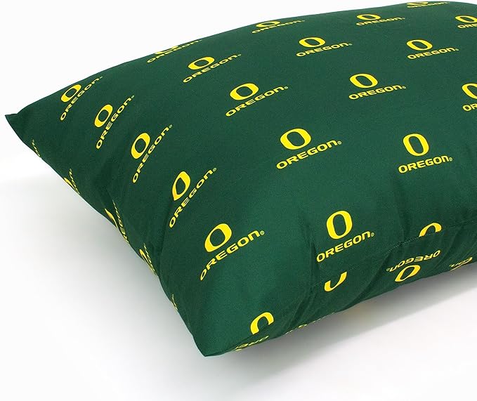 College Covers Everything Comfy Oregon Ducks Pillowcase Pair, King, 20" x 40", Includes 2 King Pillowcases