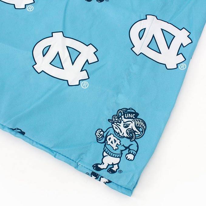 College Covers Everything Comfy North Carolina Tar Heels - Pillowcase, Body Pillow, 20" x 60", Includes 1 Pillowcase