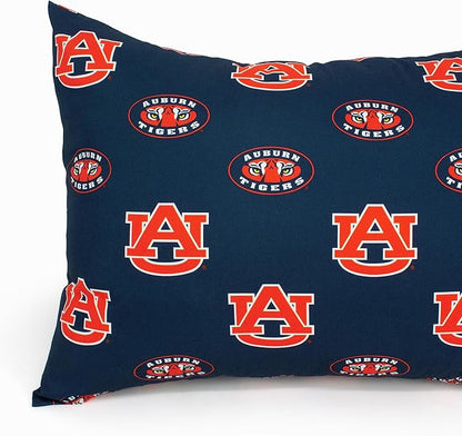College Covers Everything Comfy Auburn Tigers Pillowcase, Body Pillow, 20" x 60", Includes 1 Pillowcase
