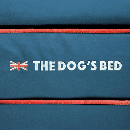 The Dog’s Bed Orthopedic Memory Foam Dog Bed Mattress, Oxford Fabric, Blue with Red Trim, M, 4-Inch