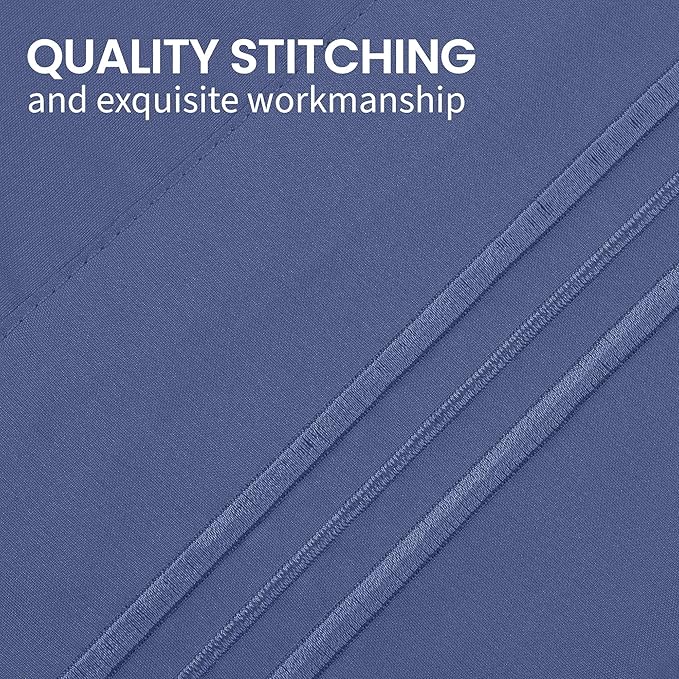 Mellanni Pillow Cases - Luxury, Extra Soft, Cooling Pillow Covers - 2 PC Iconic Collection Pillowcases - Envelope Closure (Standard/Queen 20" x 30", Blue Nova)