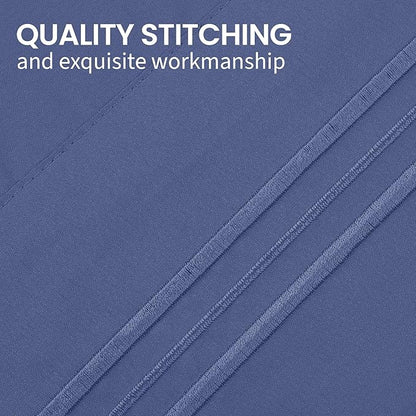 Mellanni Pillow Cases - Luxury, Extra Soft, Cooling Pillow Covers - 2 PC Iconic Collection Pillowcases - Envelope Closure (Standard/Queen 20" x 30", Blue Nova)