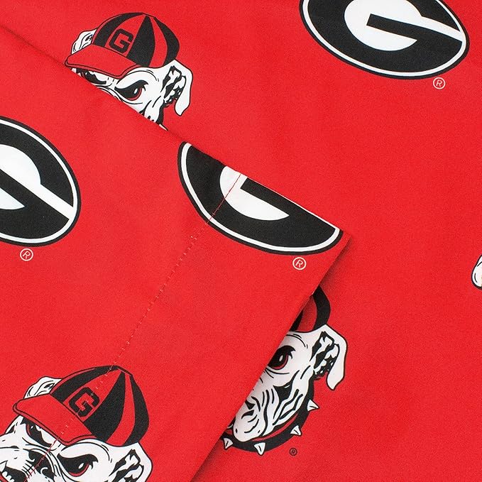 College Covers Everything Comfy Georgia Bulldogs Pillowcase, Body Pillow, 20" x 60", Includes 1 Pillowcase